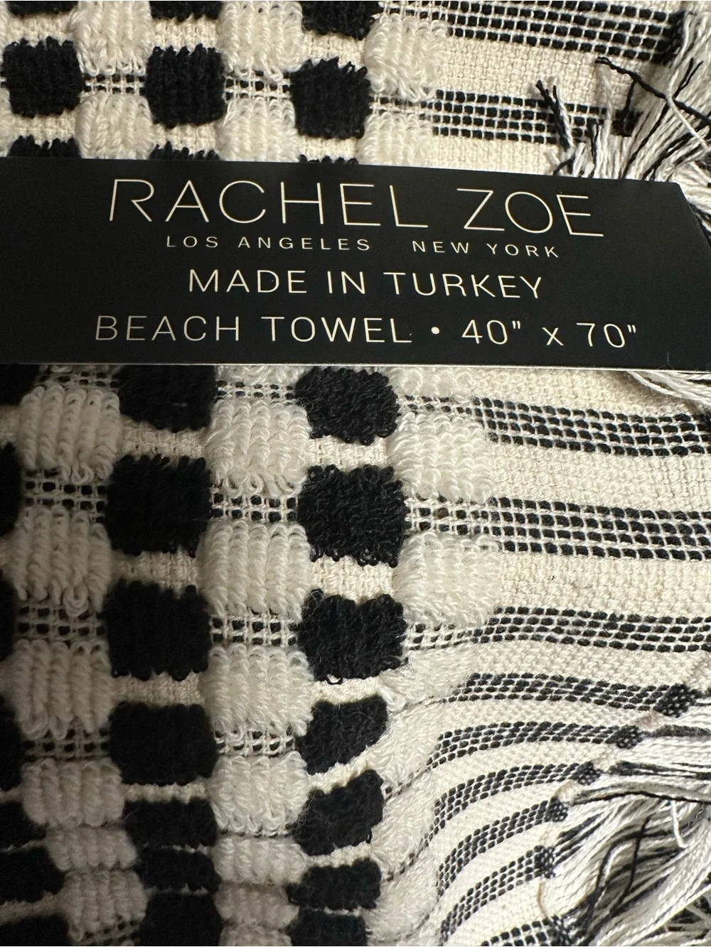 NWT Rachel Zoe Oversized Beach Towel 40”x70”
